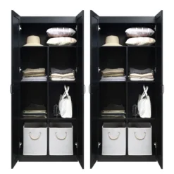 Set Of 2 Hopkins Modern 7 Shelf Freestanding Storage Closets - Manhattan Comfort -Furniture Shop GUEST f9a5f9d0 7f7d 4d61 b7a4 fc30b9d5ea12