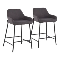 Set Of 2 Daniella Metal/Polyester Counter Height Barstools - LumiSource -Furniture Shop GUEST fb158ddb 22ed 4afb b22e 2f40eac635c9