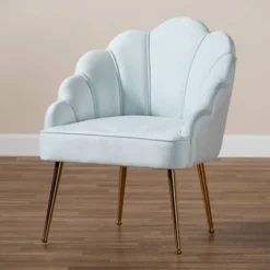 Cinzia Velvet Upholstered Seashell Shaped Accent Chair - Baxton Studio 18 Cinzia Velvet Upholstered Seashell Shaped Accent Chair - Baxton Studio -Furniture Shop GUEST fb68eb1d ae27 45b7 bc1d 042358bf448b