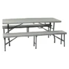 3pc Folding Table And Bench Set Light Gray - OSP Home Furnishings -Furniture Shop GUEST fb8bdb0d d908 4745 80d1 83fc62f3e9fb