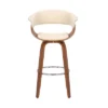 30" Julyssa Swivel Faux Leather Wood Counter Height Barstool Cream - Armen Living -Furniture Shop GUEST fcc6d999 1b1a 4f6f a00d 4f77f10fea97