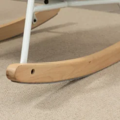 HOMCOM Accent Rocking Chairs, Upholstered Nursery Glider Rocker, Modern Armchair, Wingback Chair For Living Room And Bedroom, Gray -Furniture Shop GUEST fd07da6f 7d99 4976 b4d7 03a669c62ad8