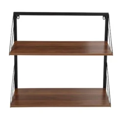 Honey-Can-Do 2 Tier Laundry Shelf With Wood Walnut -Furniture Shop GUEST fd7631cd fed2 42a7 9f4a cc1f7b8cbb91